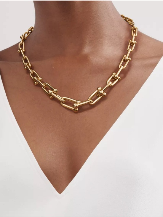 Jewelry - Fashion Gold Link Chain Necklace - Women Jewelry